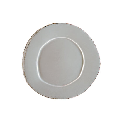 grey plate on white background.