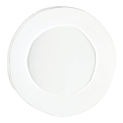 round white plater on white background.