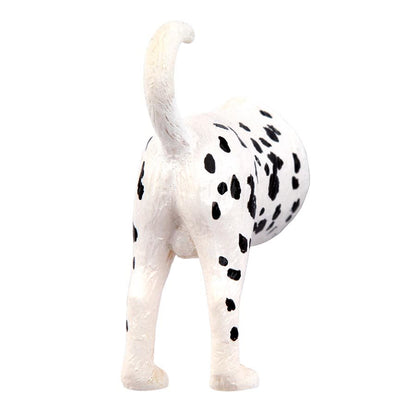 dalmatian dog butt magnet on a white background