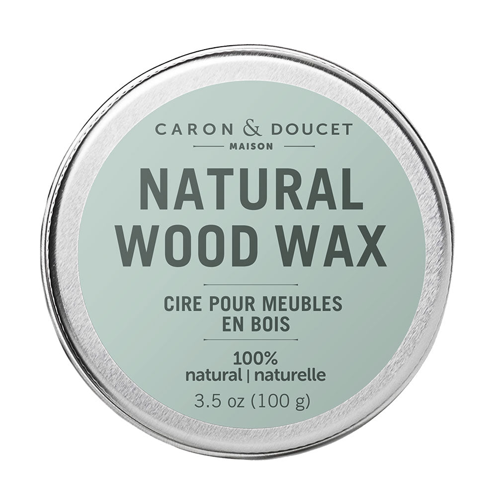 the natural wood wax tin on a white background