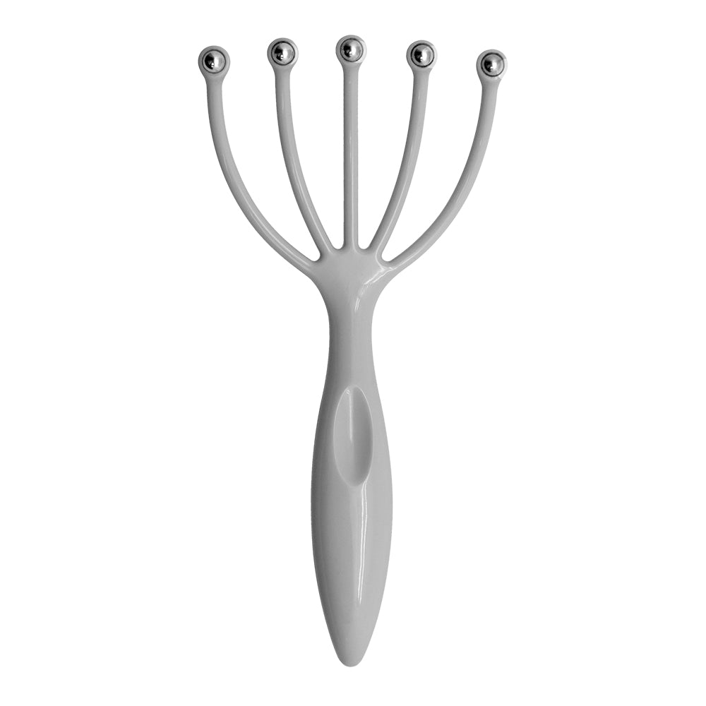 gray mini prong head massager on a white background