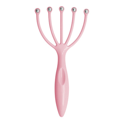 pink mini prong head massager on a white background