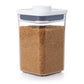 pop container filled with brown sugar.