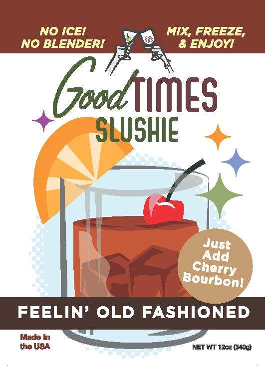 front of feelin old fashioned slushie mix package