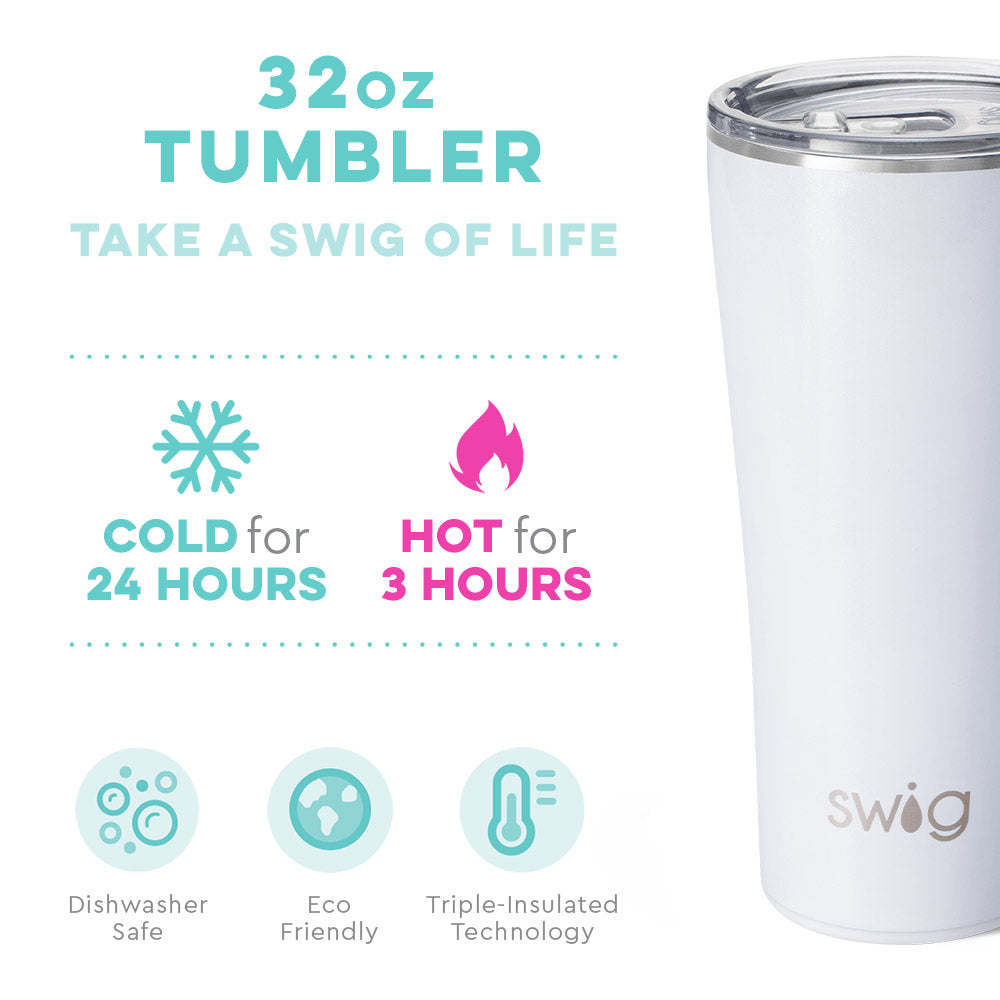 Swig Life 32oz Triple Insulated Tumbler, Cup Holder Friendly, Dishwasher  Safe, Stainless Steel, Double Wall
