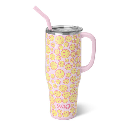 SWIG - Smiley Face Mega Mug 40oz – The Pink Leopard