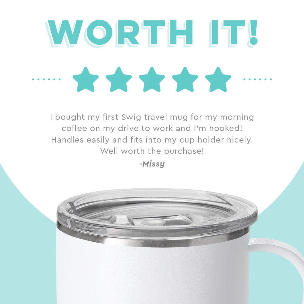 5 star review of mug stating that it's "Worth it!"