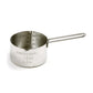 Stainless Steel Measuring Cup with handle and indented measurement markings.