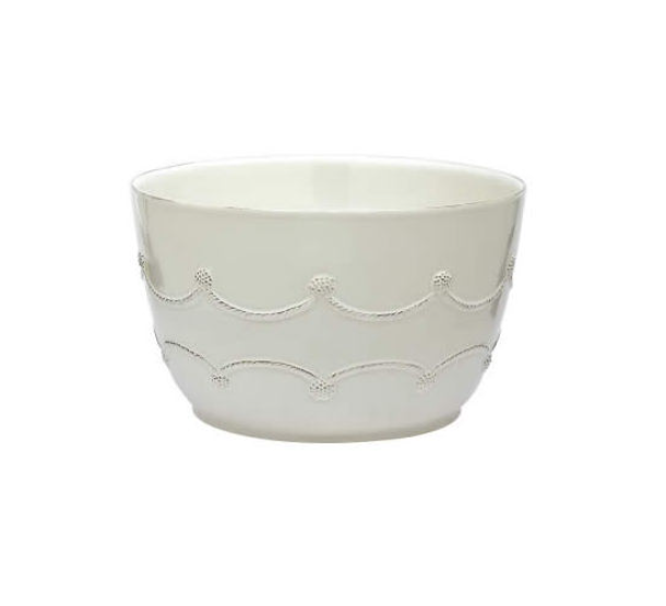 berry and thread round serving bowl on a white background