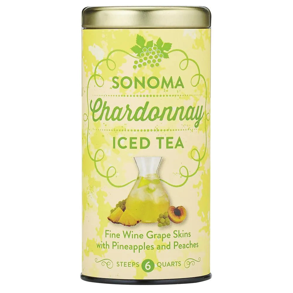sonoma chardonnay iced tea canister on a white background