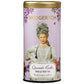 queen's cake vanilla fruit tea canister on a white background