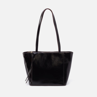 black haven tote on white background.