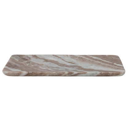 rectangle marble serving tray on a white background