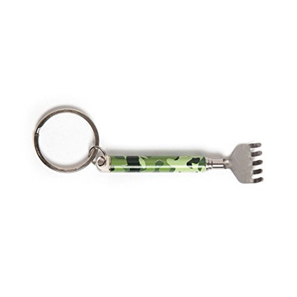 camo mini backscratcher on a white background