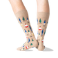 back view of a man wearing the fishing lures crew socks on a white background