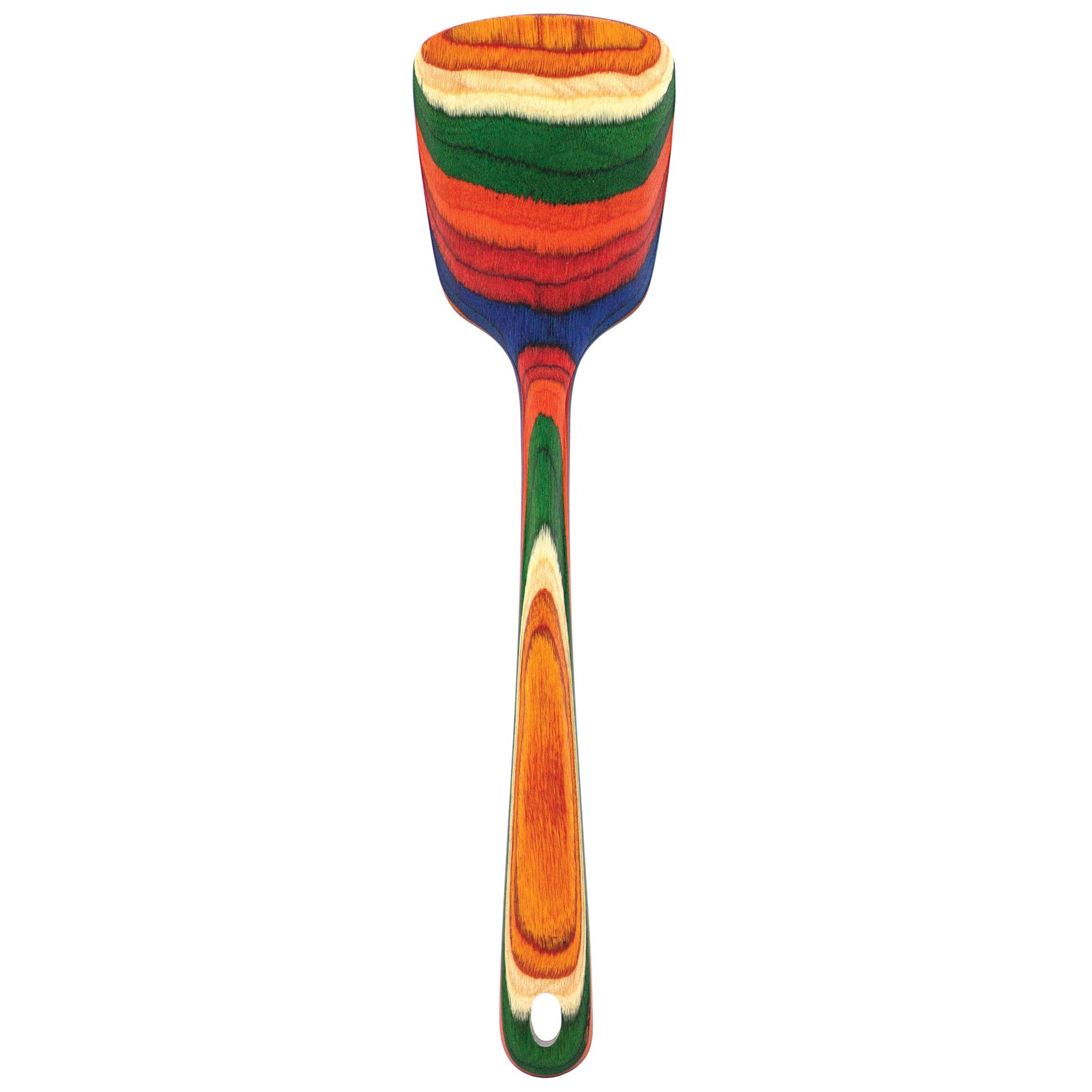 colorful spatula on white background.