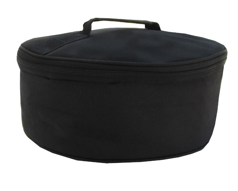 round black food carrier on white background.