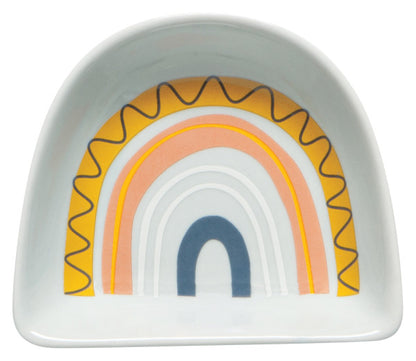 rainbow zigzag pinch bowl on a white background