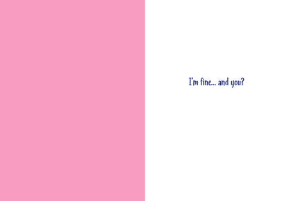 inside view of card is pink and white with blue text