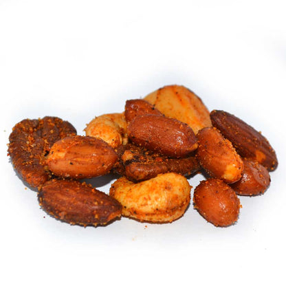 small pile of Cajun Mixed Nuts.