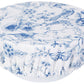 small white with blue flowers bowl covers on a white background