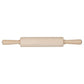 the classic wooden rolling pin on a white background