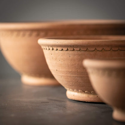 close-up of pots.