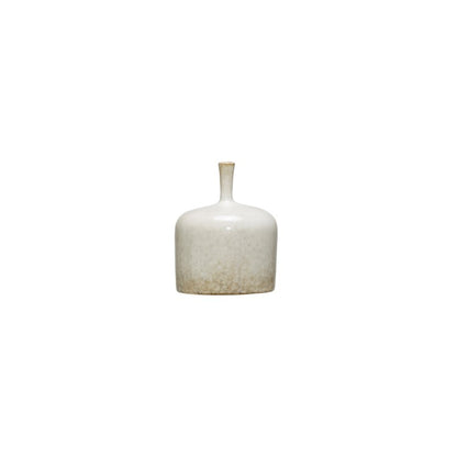 small stoneware vase on a white background