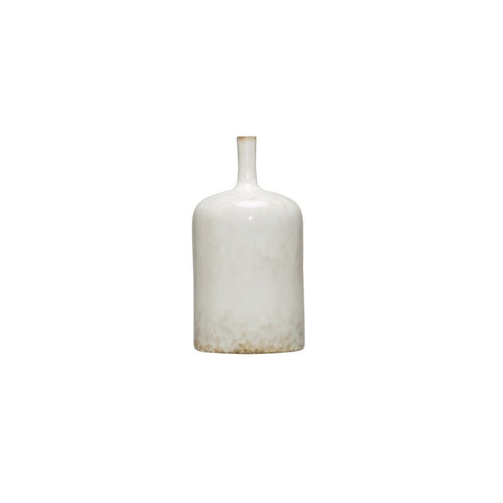 medium stoneware vase on a white background