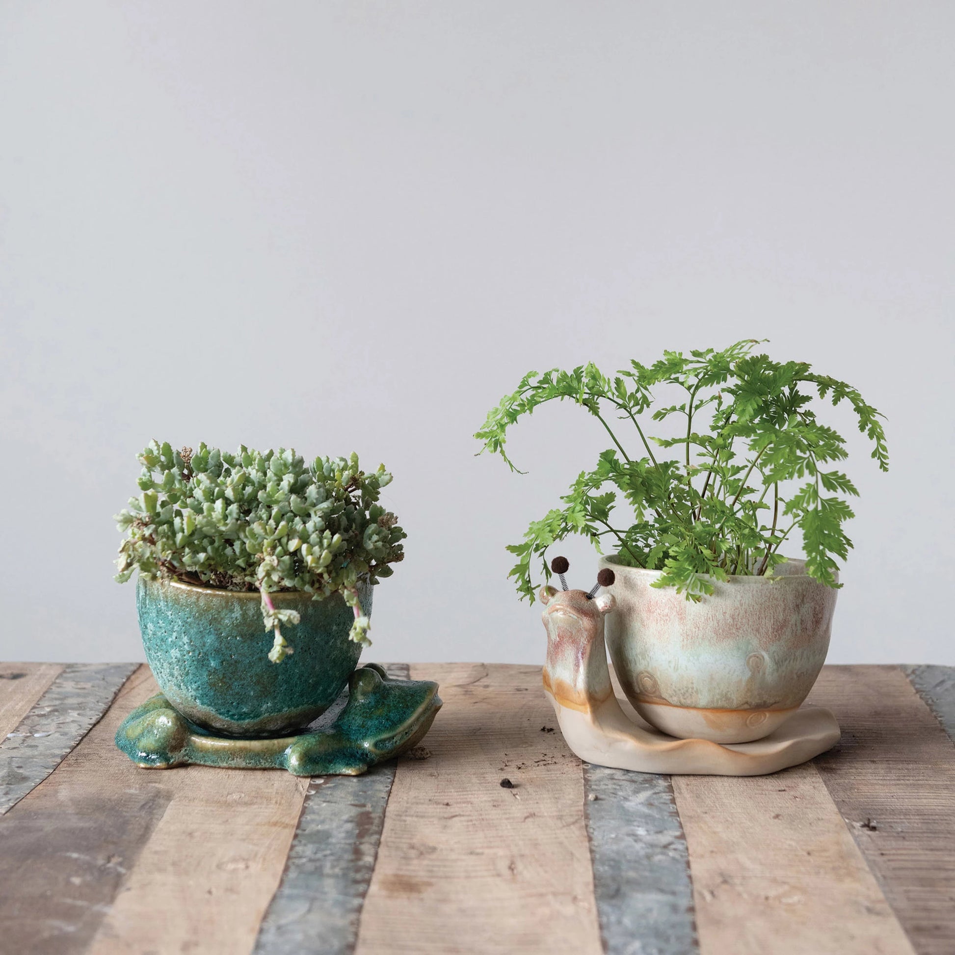 stoneware plant pots Creative Co-op