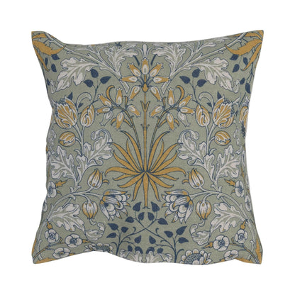 cotton pillow with floral pattern on a white background