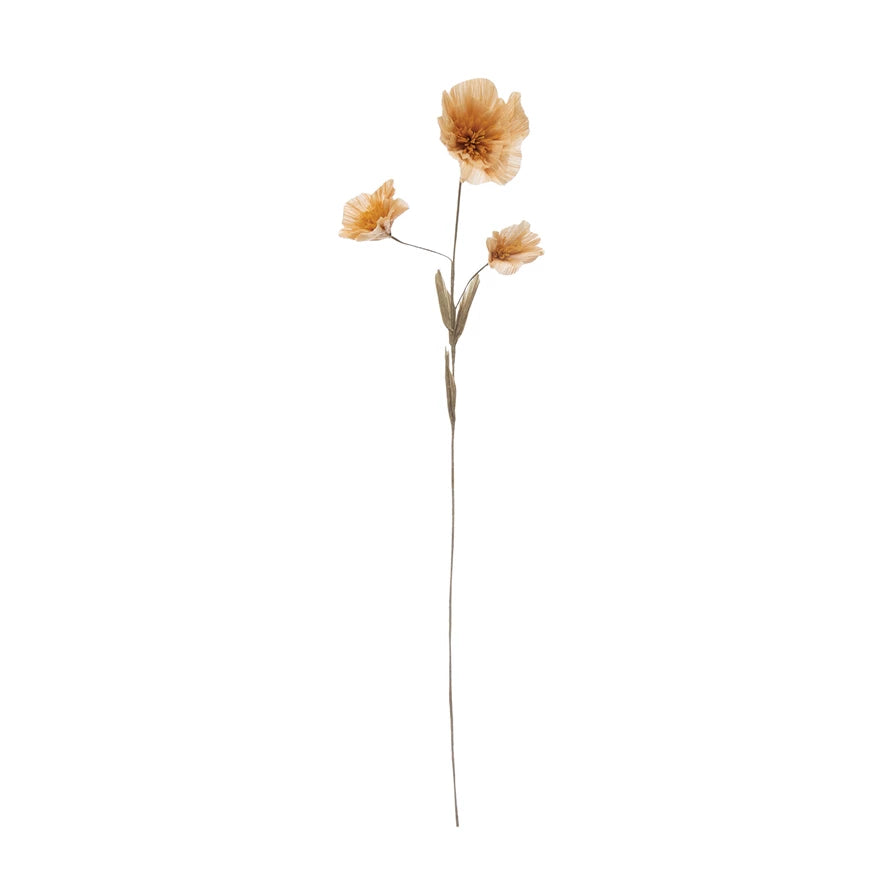 blush paper flower on a white background.