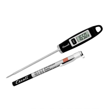 black gourmet digital thermometer and cover  on a white background