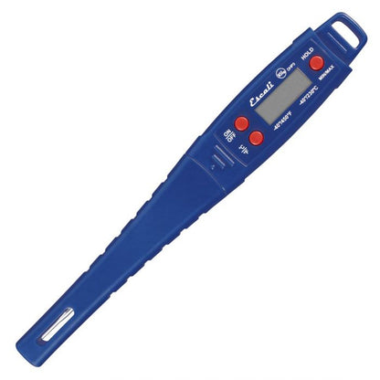 waterproof digital thermometer with the cover on a white background