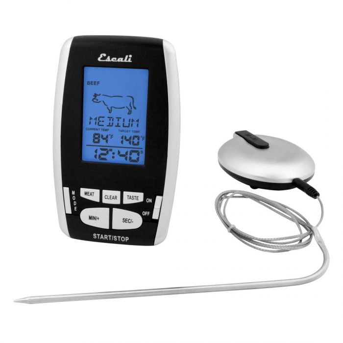 the wireless remote thermometer and timer on a white background 