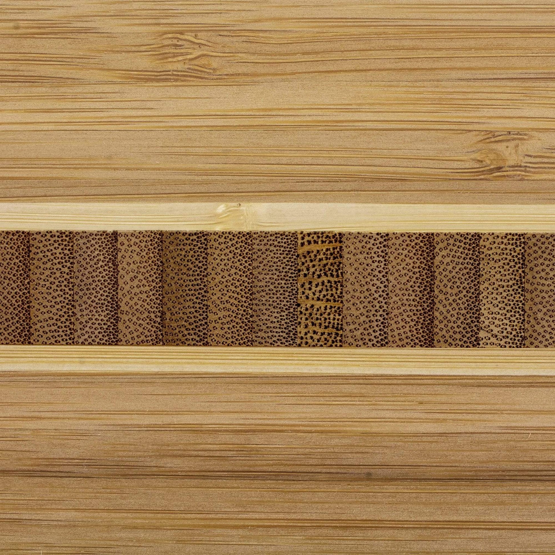 close-up of inlay of wood board.