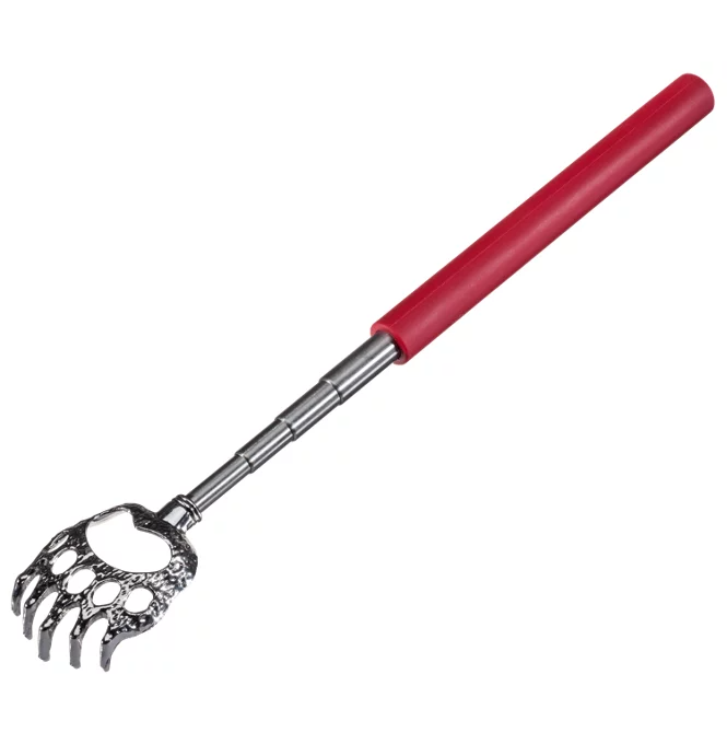 red bear claw back scratcher on a white background
