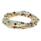 4.5 millimeter Amazonite beads interspersed with golden beads wrapped four times to form a bracelet, shown on a white background.