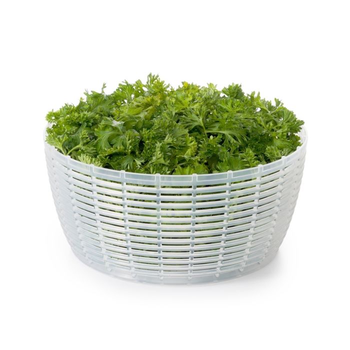 colander insert filled with greens.