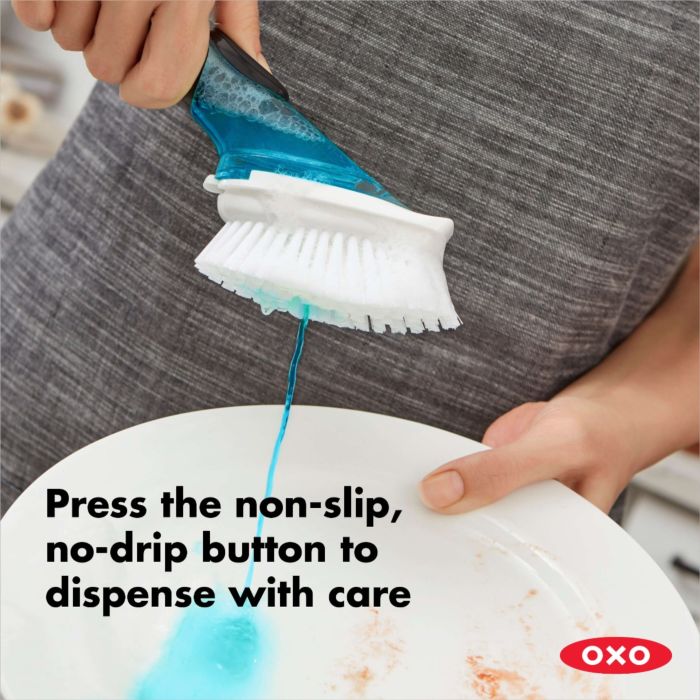 soap dispensing dish brush, washing brush