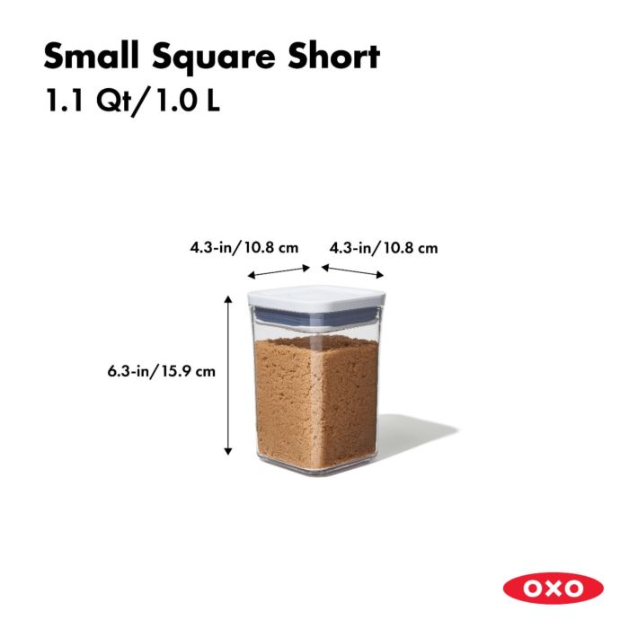 OXO Good Grips 1.1 Qt. Clear Square SAN Plastic Food Storage