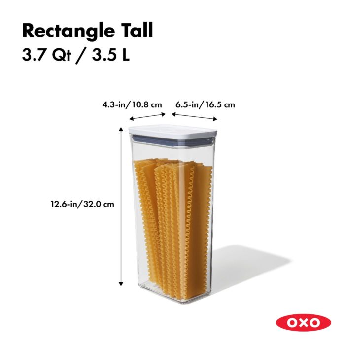 OXO POP Container, Slim Rectangle Medium 1.9 qt. - The Peppermill