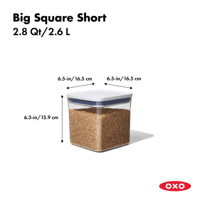 OXO - Pop Container, Big Square Short, 2.8 Quarts – Kitchen Store