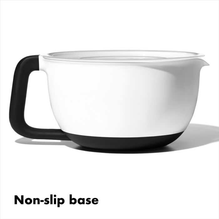 bowl with text "non-slip base"