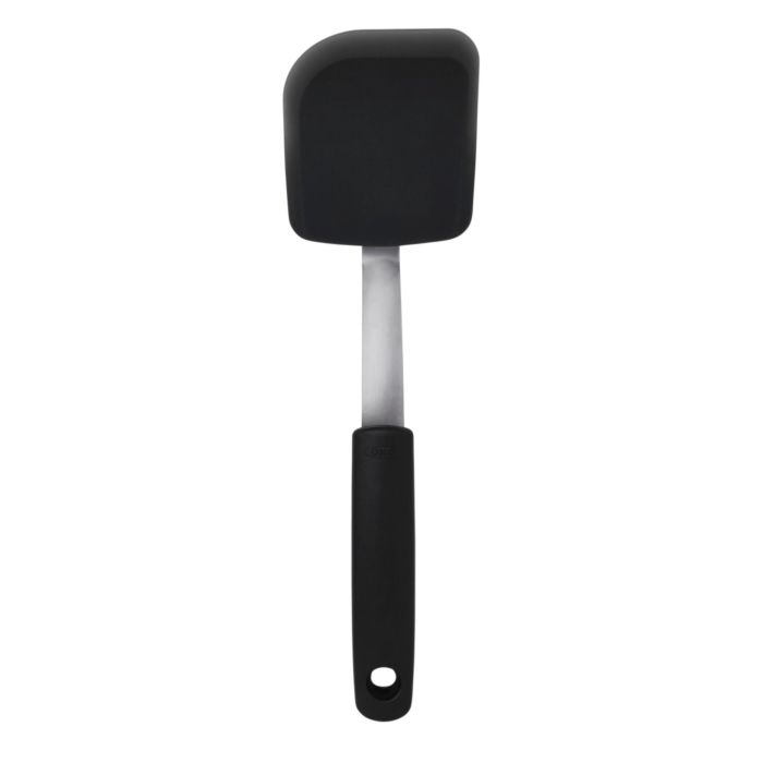 spatula with black head and handle.