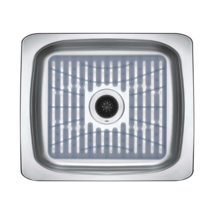 sink mat in sink with center drain.