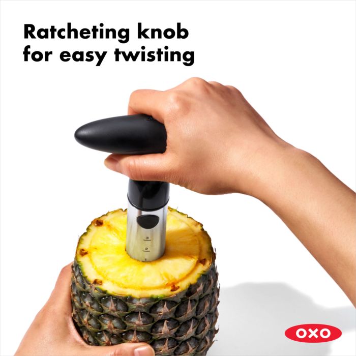  OXO Good Grips Stainless Steel Pineapple Corer & Slicer,Silver/Black:  Pineapple Corer: Home & Kitchen