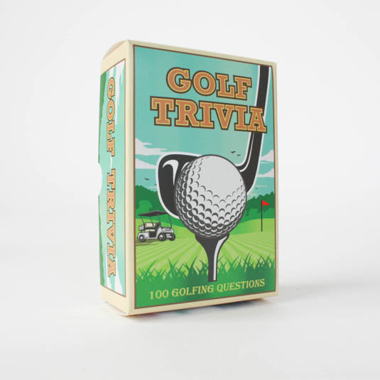the golf trivia package on a white background