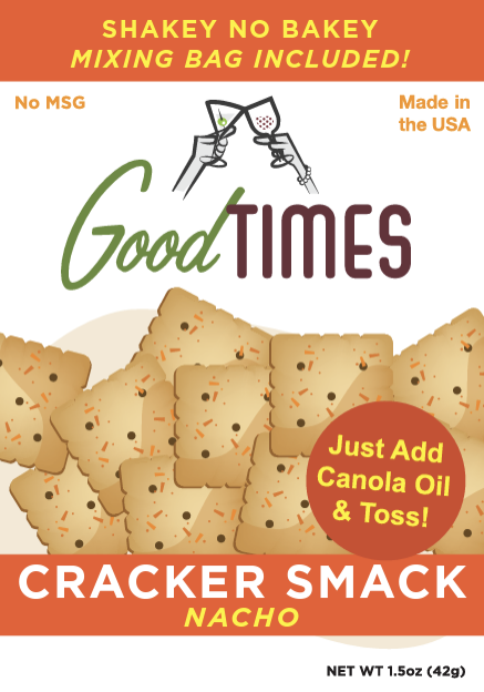 front of the nacho cracker smack package