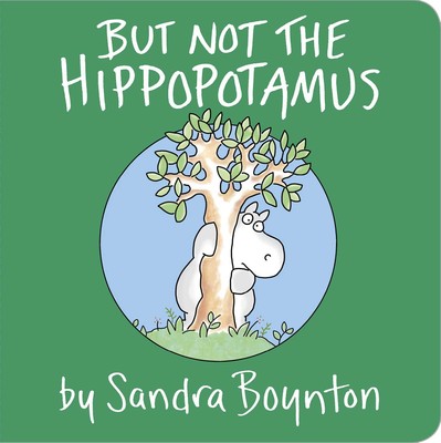 cover of book has a hippopotamus hiding behind a tree, title, and authors name